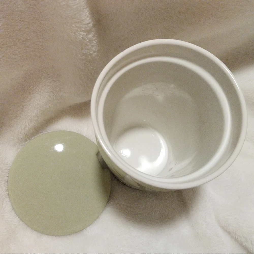Teaforte Ceramic Green Sparrow Motif Tea Mug with Lid